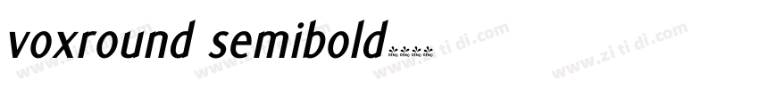 voxround semibold字体转换